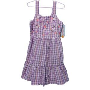 Cat & Jack Girl's Sleeveless Gingham Embroidered Tier Sundress 4T and 12M
